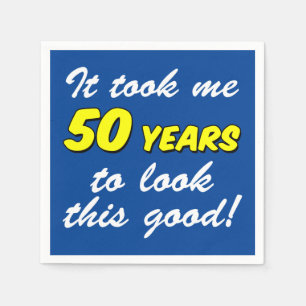 Guardanapo De Papel Levei 50 Anos Para Ver Este Bom Napkins Azul