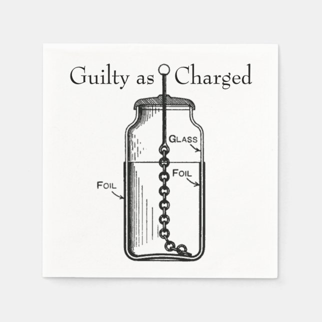 Guardanapo De Papel Leyden Jar Guilty foi acusado (Frente)