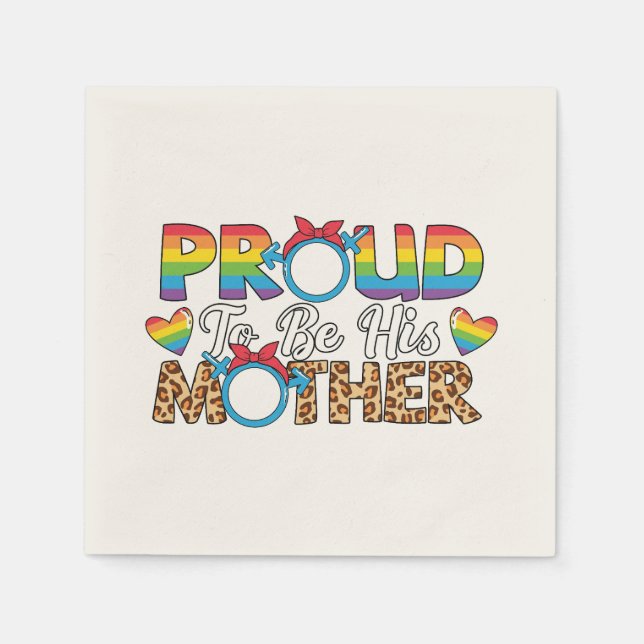 Guardanapo De Papel LGBTQ - Orgulhosa De Ser Sua Mãe (Frente)