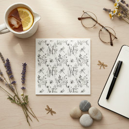 Guardanapo De Papel Libélulas Elegantes & Flores Silvestres