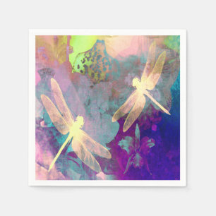 Guardanapo De Papel Libélulas & orquídeas da pintura