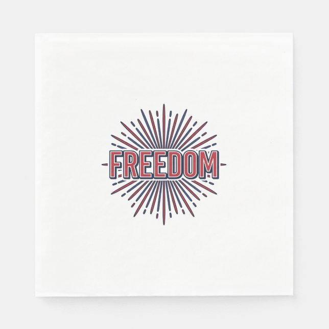 Guardanapo De Papel Liberdade Fogos de Artifício Patrióticos Vector De (Frente)