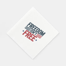 Liberdade Não é Grátis - Design Patriótico Vermelh