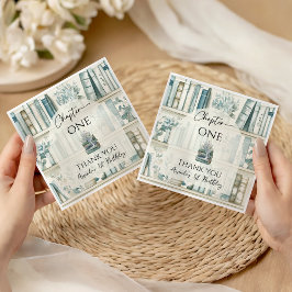 Guardanapo De Papel Library Chapter ONE Blue Boy Book 1st Birthday