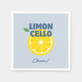 Guardanapo De Papel Licença de Limoncello de Amor Azul Moderno Homemad