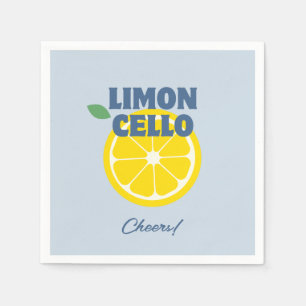 Guardanapo De Papel Licença de Limoncello de Amor Azul Moderno Homemad