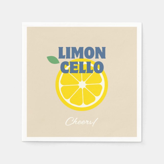 Guardanapo De Papel Licor Limoncello Caseiro Bege Amoroso (Frente)