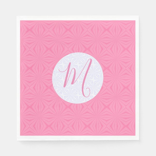 Guardanapo De Papel Light Pink Squiggly Squares Personalized Party (Frente)
