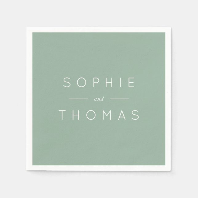 Guardanapo De Papel Light Sage Wedding (Frente)
