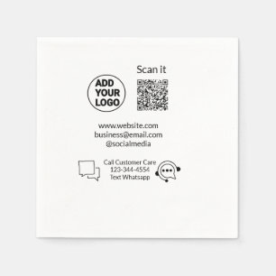 Guardanapo De Papel Ligue para o cliente para o texto do serviço de at