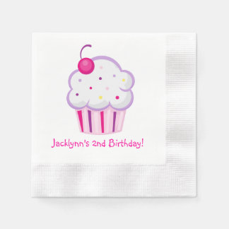 Guardanapo De Papel Lil Cupcake Girl Birthday Napkins