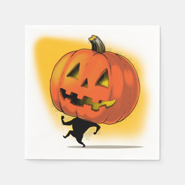 Guardanapo De Papel Lil' Pumpkin Head (Frente)