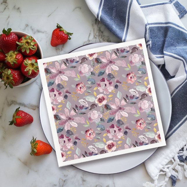 Guardanapo De Papel Lilac Floral (Criador carregado)