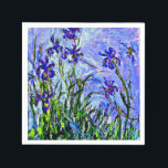 Guardanapo De Papel Lilac Irrises por Claude Monet<br><div class="desc">Famoso quadro floral de Claude Monet,  Lilac Irises.</div>