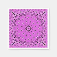 Lilac Orquídea Rosa Paisley Bandana Scarf Picnic C