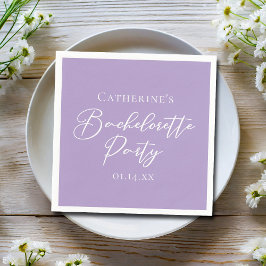 Guardanapo De Papel Lilac Purple Bachelorette Party Personalized