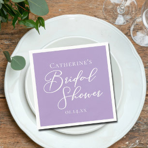 Guardanapo De Papel Lilás Roxo Festa de Chá de Noiva Personalizada