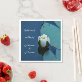 Guardanapo De Papel Lily branca no lago, fotografia da natureza