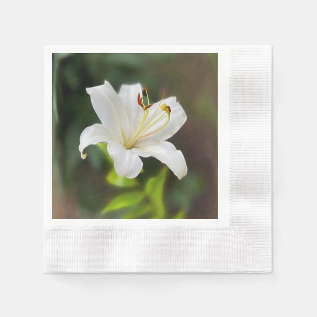 Guardanapo De Papel Lily branca-selvagem (Frente)