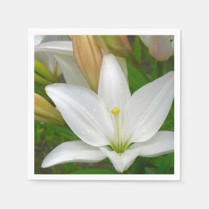 Guardanapo De Papel Lily Napkin Branco Puro