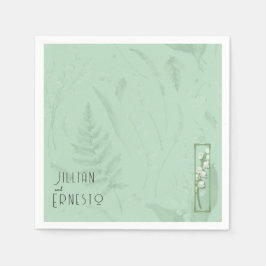 Guardanapo De Papel Lily of Valley com Ferns | Personalizado Verde Sua