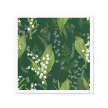 Lily of Valley com Ferns | Verde Escuro