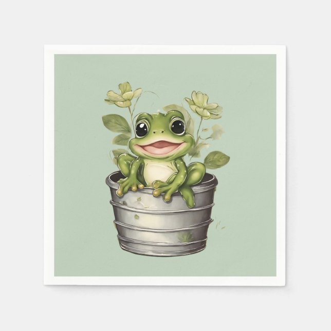 Guardanapo De Papel Lily Pads da Vida (Frente)