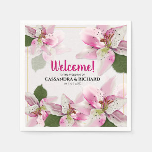 Guardanapo De Papel Lily Tigre Rosa Casamento