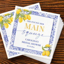 Guardanapo De Papel Limão Chá de panela de compressão principal azul a