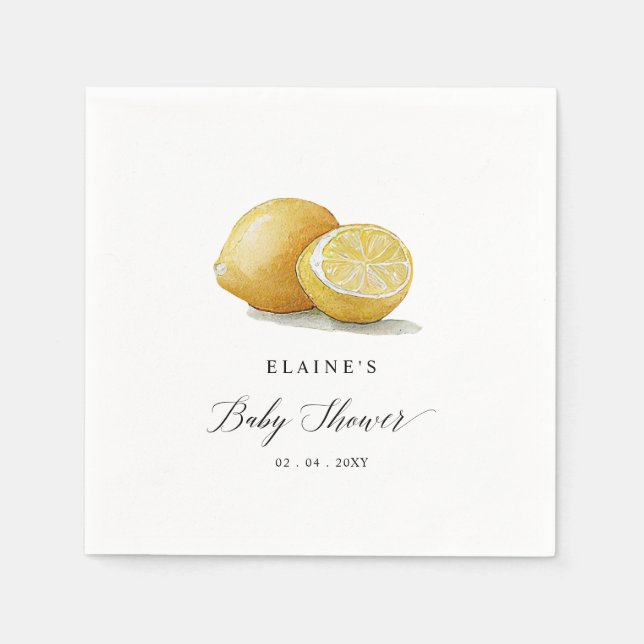 Guardanapo De Papel Limão de limão Chá de fraldas de citrinos (Frente)