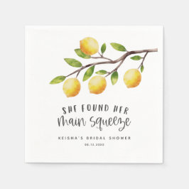 Guardanapo De Papel Limão Ela Encontrou Seu Esmagamento Principal Chá