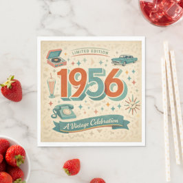 Guardanapo De Papel Limited Edition 1956 Birthday | 50s Retro Style