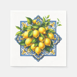 Guardanapo De Papel Limon Azulejo Napkins