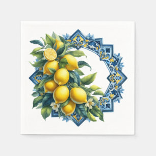 Guardanapo De Papel Limon Azulejo Napkins