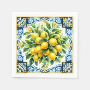 Guardanapo De Papel Limon Azulejo Napkins