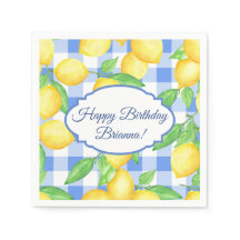 Limon e Xadrez Azul de Aniversário