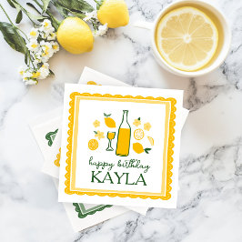 Guardanapo De Papel Limoncello Limonada Limão Aniversário Personalizad