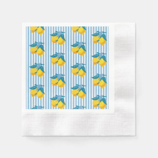 Guardanapo De Papel Limonetes Amarelos de Amalfi Estilo Mediterrâneo