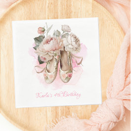 Guardanapo De Papel Linda Ballerina Dancer Cor de Água Rosa