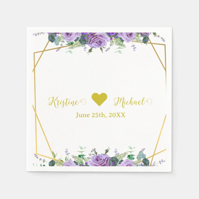 Guardanapo De Papel Linda Lilac e Lavanda Vineyard (Frente)