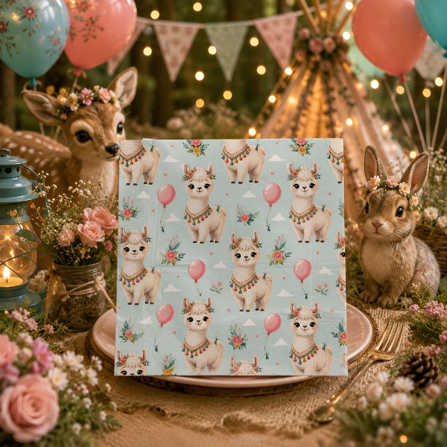 Guardanapo De Papel Linda Llama Boho (Criador carregado)