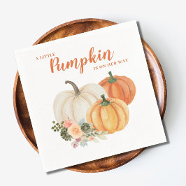 Guardanapo De Papel Linda Pequena Abóbora Laranja Queimada Chás de Beb