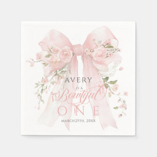 Guardanapo De Papel Linda Um 1º Aniversário Arco Floral Meninas
