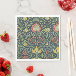 Guardanapo De Papel Linda Vintage Padrão Floral Cor-de-rosa Amarelo Ve