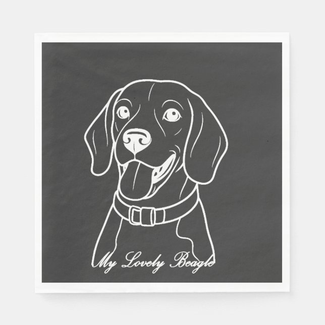 Guardanapo De Papel Lindo Beagle (Frente)