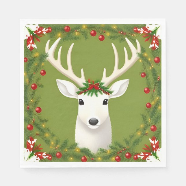 Guardanapo De Papel Lindo cervo de Natal  (Frente)