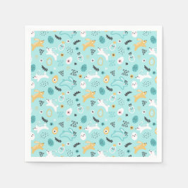 Guardanapo De Papel Lindo Coelho de Páscoa Kawaii Coelhos Ovos