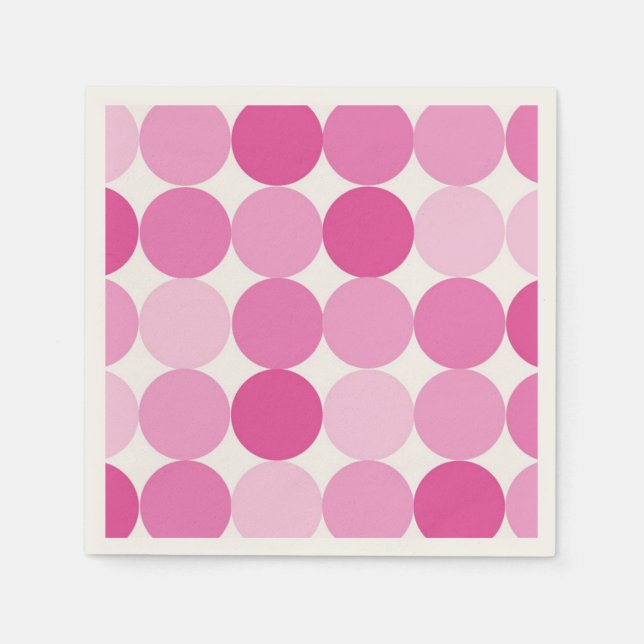 Guardanapo De Papel Lindo Elegante Rosa Pontos Polka Feminino (Frente)