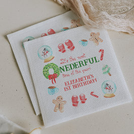 Guardanapo De Papel Lindo Natal Mais MARAVILHOSO Primeiro Aniversário