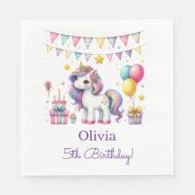 Lindo Unicórnio de Aniversário de Qualquer Idade